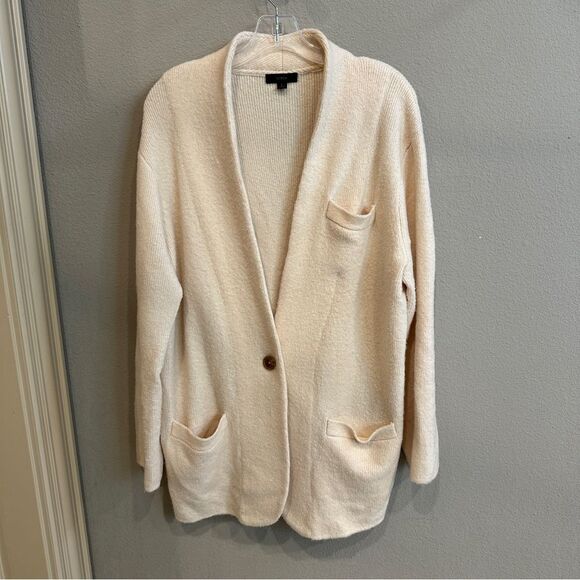 J.Crew | L | ivory Cocoon Sweater Blazer - Picture 7 of 12